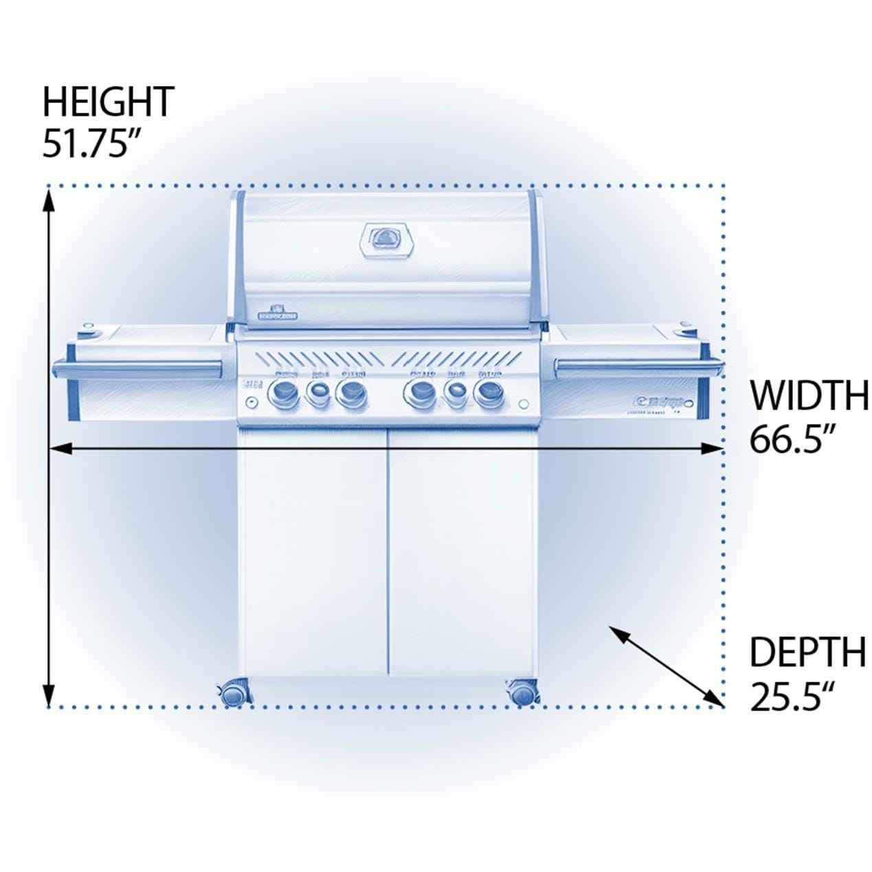 Napoleon Prestige PRO 500 4-Burner Propane Grill w/ Rotisserie & Side Burner - PRO500RSIBPSS-3