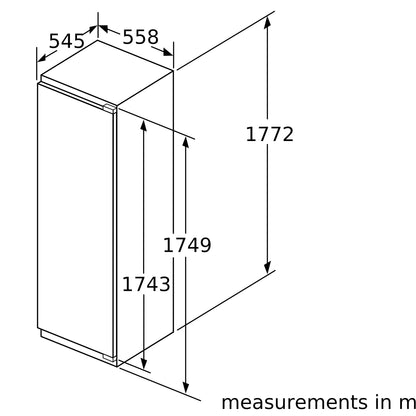 Series 6 177.2 x 55.8 cm flat hinge